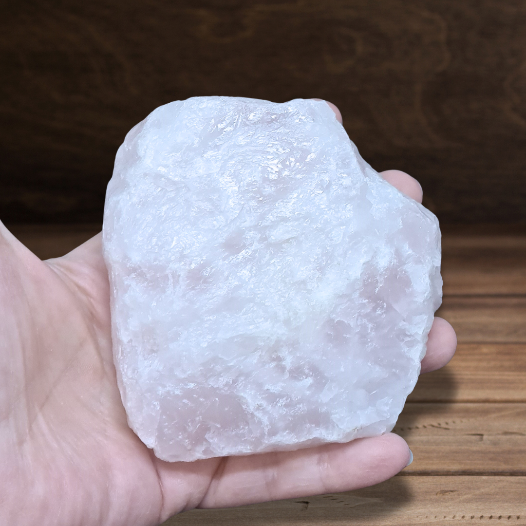 Quartz rose brut et scié 448g (MB538-2) - ENAE Minéraux