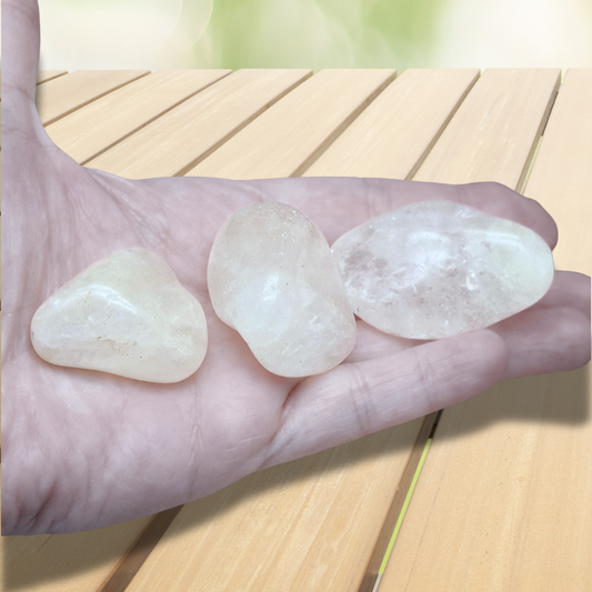 Quartz avec Soufre - Pierre roulée (PRGFL447) - ENAE Minéraux