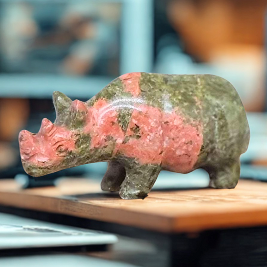Rhinocéros en Unakite 29g (PRGFL645)