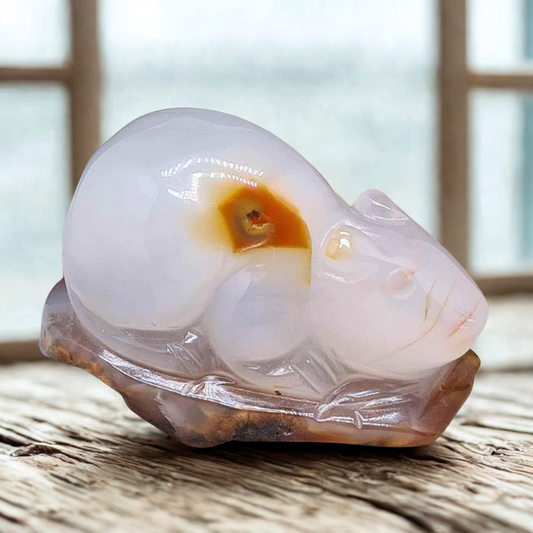 Souris (ou rat) en Agate 177g (PRGFL536-2)