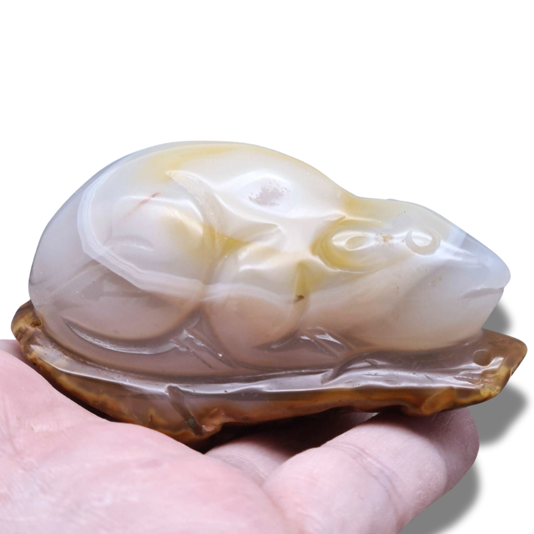 Souris (ou rat) en Agate (PRGFL536-5) - ENAE Minéraux