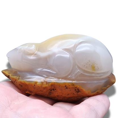 Souris (ou rat) en Agate (PRGFL536-5) - ENAE Minéraux