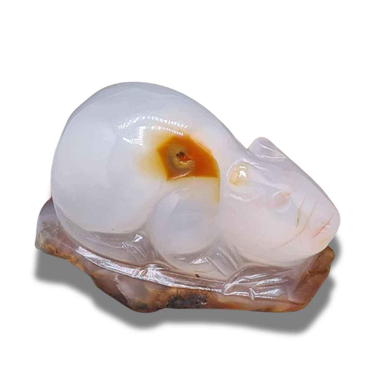 Souris (ou rat) en Agate (PRGFL536-2) - ENAE Minéraux
