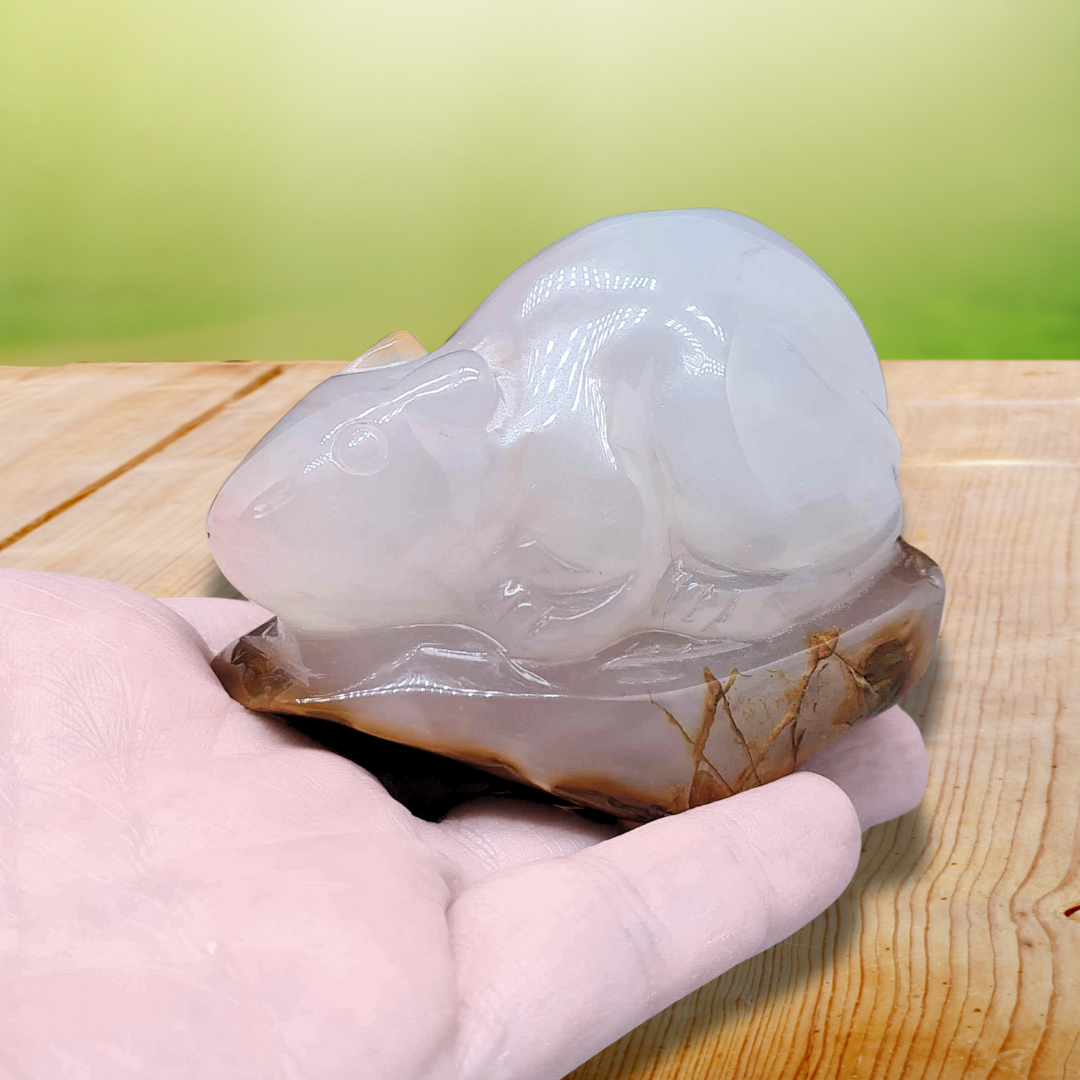 Souris (ou rat) en Agate (PRGFL536-2)
