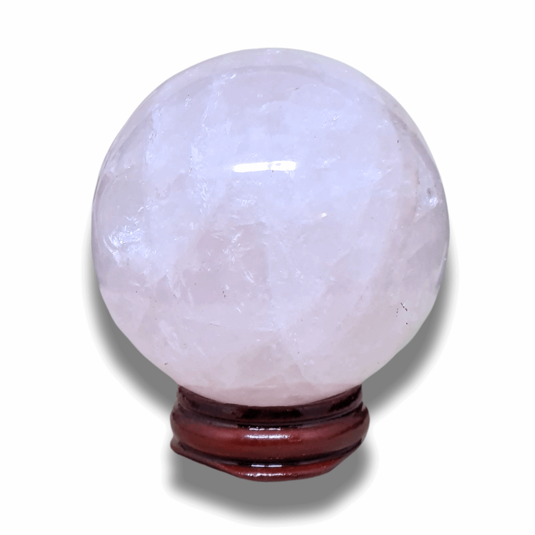 Sphère en Quartz Rose (PRGFL611-2) - ENAE Minéraux