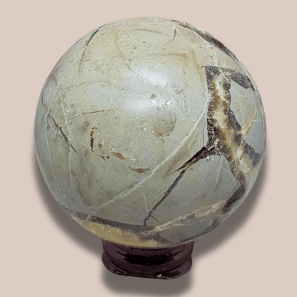 Sphère en Septaria et Calcite jaune (PRGFL372-3)
