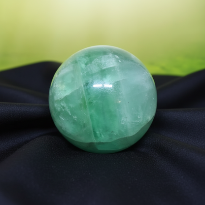 Sphère en Fluorite verte 365g (PRGFL168-2)