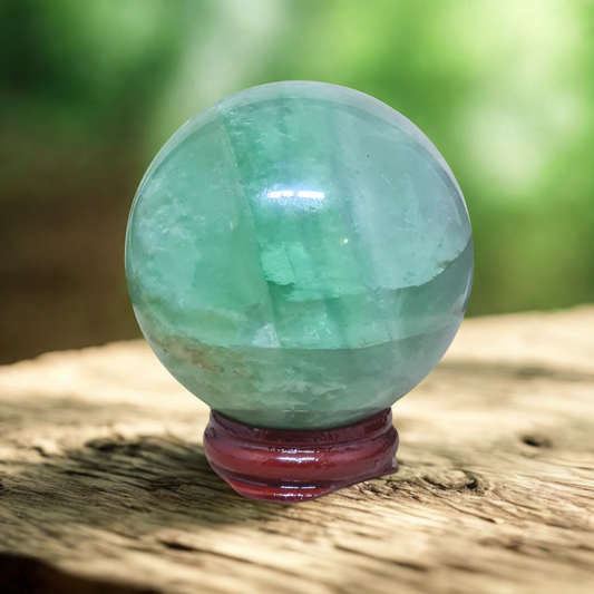 Sphère en Fluorite verte 365g (PRGFL168-2)