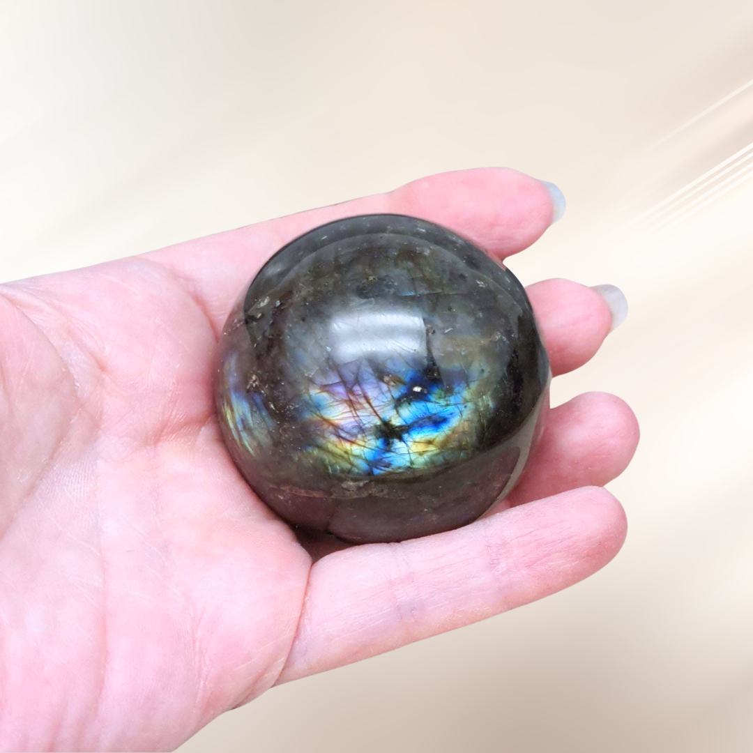 Sphère en Labradorite polie (PRGFL508-2)