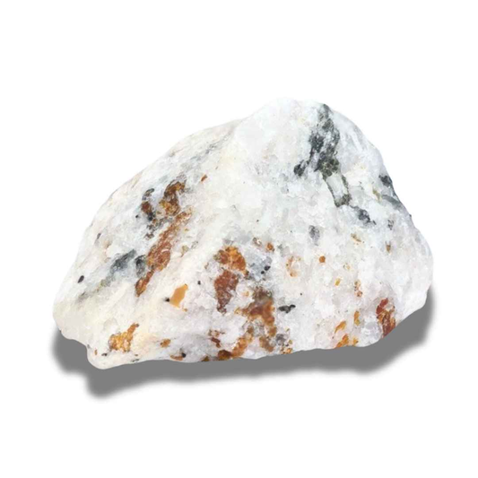 Spinelle noir et Clinohumite sur Calcite brut (MB378-1) - ENAE Minéraux