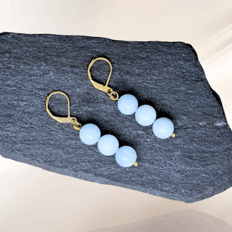 Boucles d'oreilles en Aigue-Marine (BO208-2)