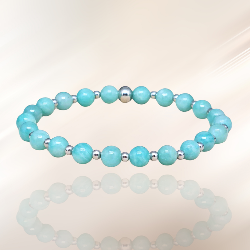 amazonite, bracelet, lithotherapie, pierre ENAE Mineraux