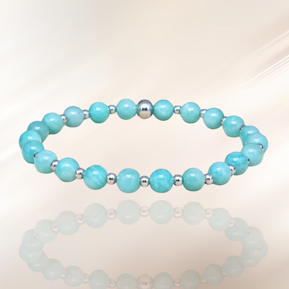 amazonite, bracelet, lithotherapie, pierre ENAE Mineraux