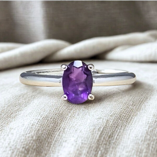 Bague en Améthyste et cuivre (BAG85)