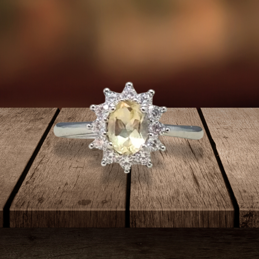 Bague en Citrine et cuivre (BAG80)