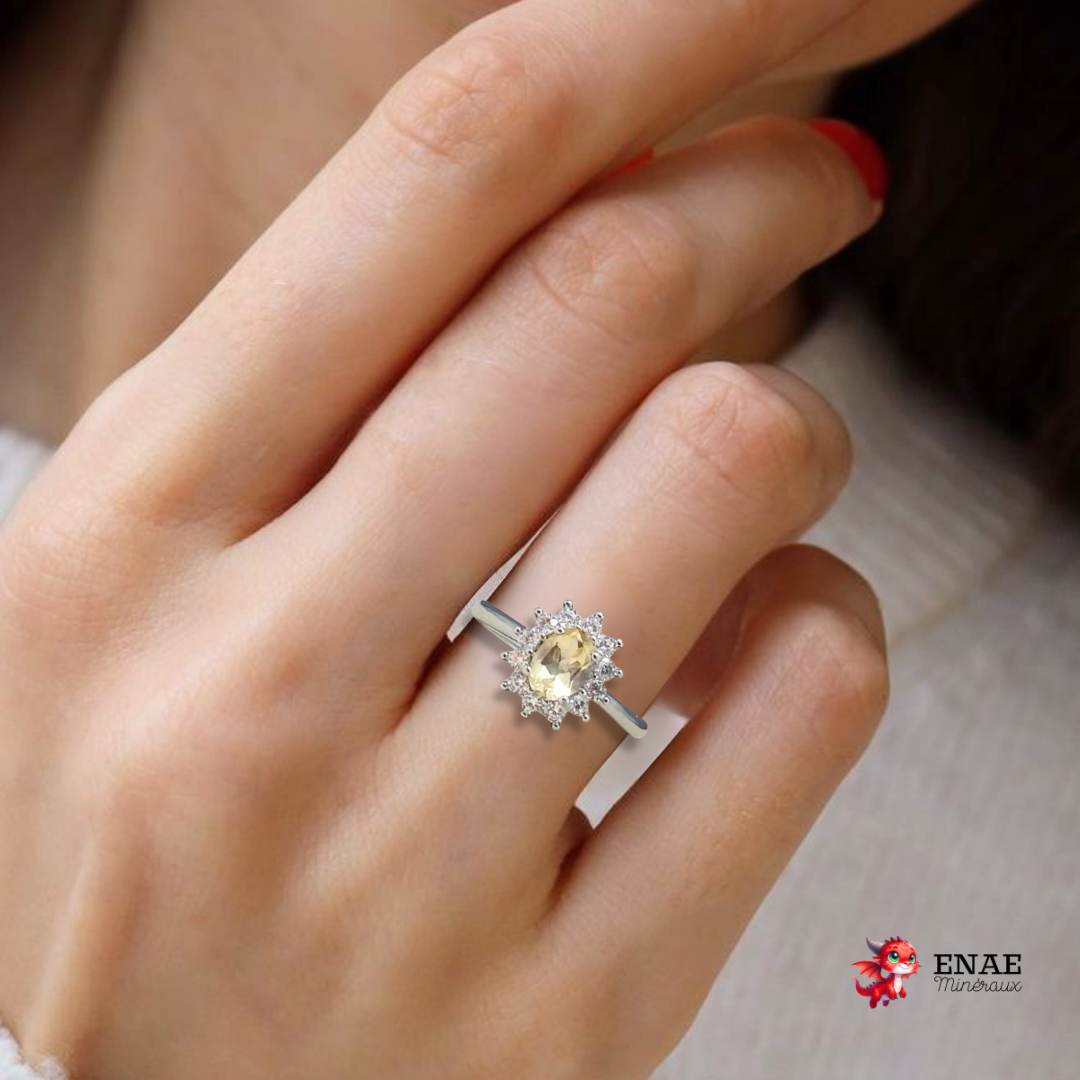 Bague en Citrine et cuivre (BAG80)