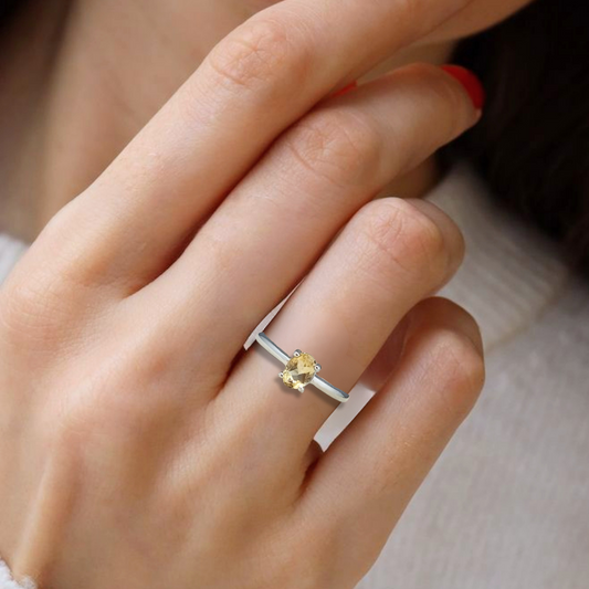 Bague en Citrine et cuivre (BAG81)