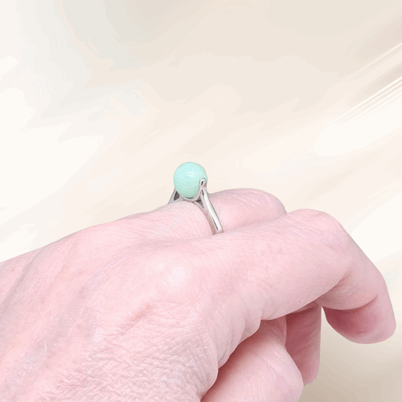 Bague réglable en Chrysoprase (BAGP34)