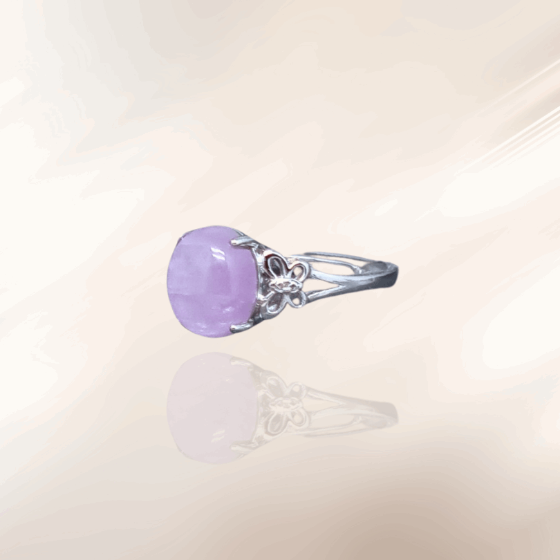 Bague réglable en Kunzite (BAG47-2)