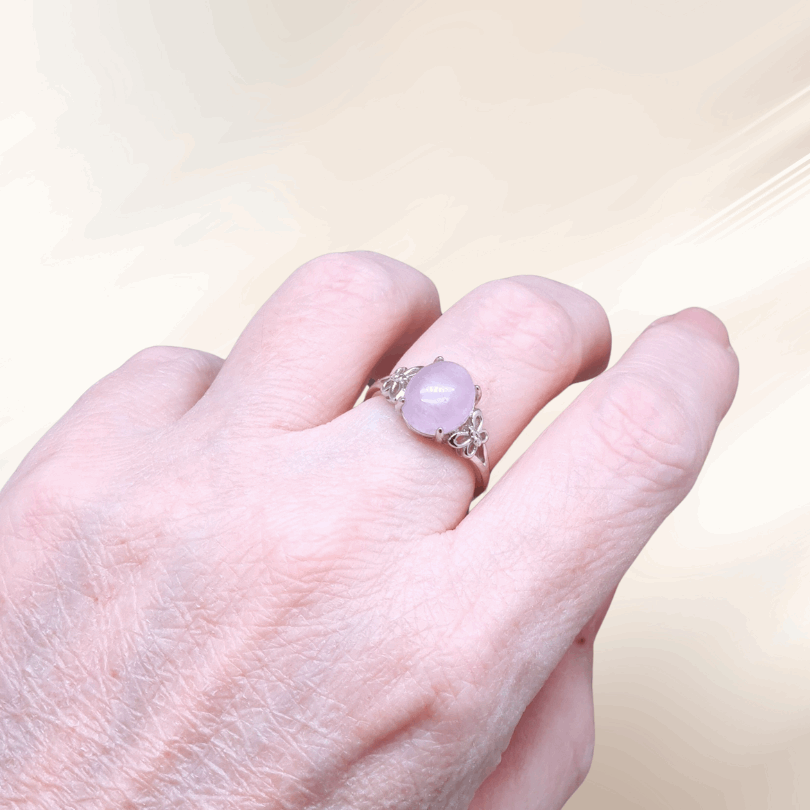 Bague réglable en Kunzite (BAG47-2)