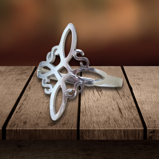 Bague réglable Nœud de sorcière en acier inoxydable