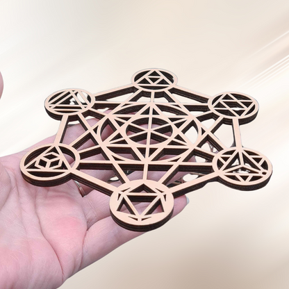 Metatron 3D en bois 14 cm