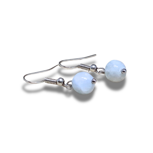 Boucles d'Oreilles en Célestine bleue (BO234)