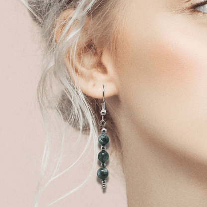 Boucles d'oreilles en Séraphinite (BO232)