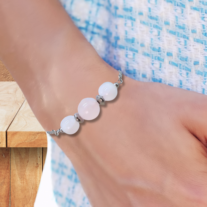 Bracelet en Quartz rose - ENAE Minéraux