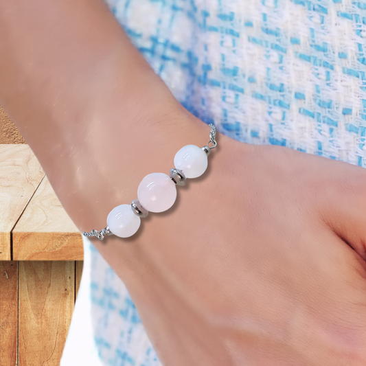 Bracelet en Quartz rose - ENAE Minéraux