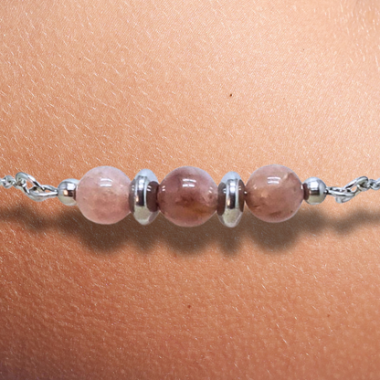 Bracelet en Spinelle rose - ENAE Minéraux