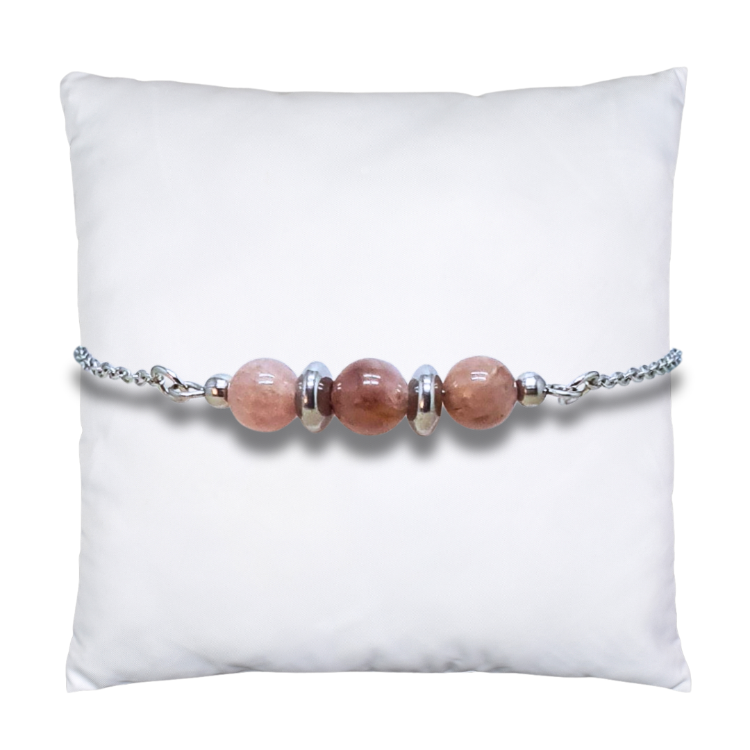 Bracelet en Spinelle rose