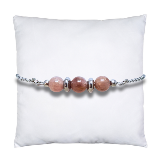 Bracelet en Spinelle rose - ENAE Minéraux