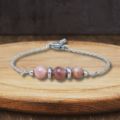 Bracelet en Spinelle rose - ENAE Minéraux
