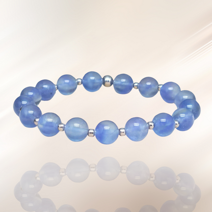bracelet, fluorite bleue, lithotherapie, pierre ENAE Mineraux