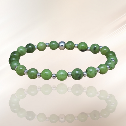 bracelet, jade nephrite, lithotherapie, pierre ENAE Mineraux