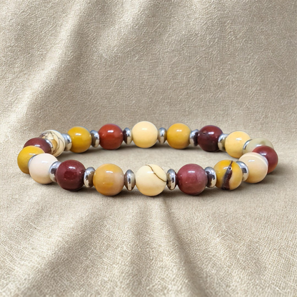 Bracelet en Jaspe Mookaïte