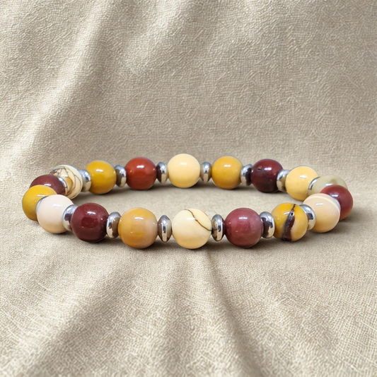 Bracelet en Jaspe Mookaïte