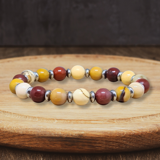Bracelet en Jaspe Mookaïte