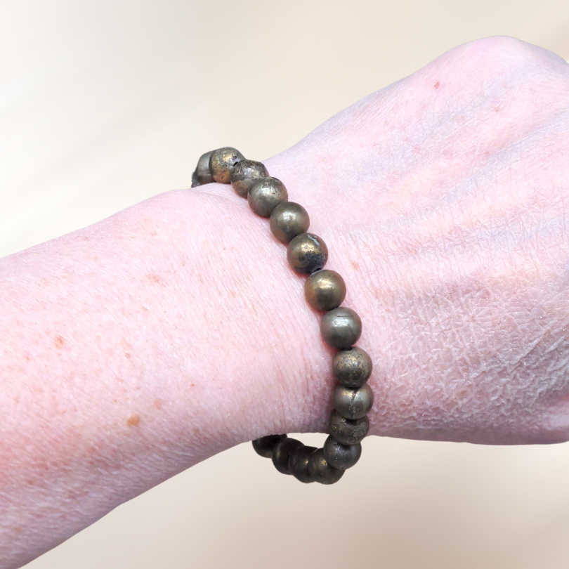 bracelet, lithotherapie, pierre, pyrite ENAE Mineraux