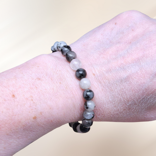 bracelet, lithotherapie, pierre, quartz, tourmaline noire ENAE Mineraux