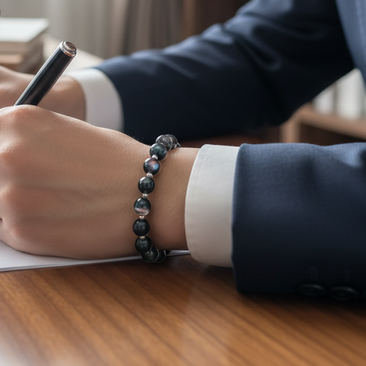 Bracelet en Obsidienne Œil Céleste 8mm