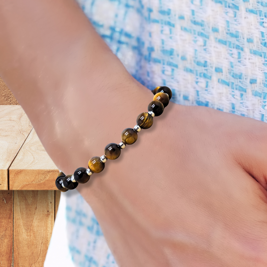 Bracelet en Œil de Tigre 6mm