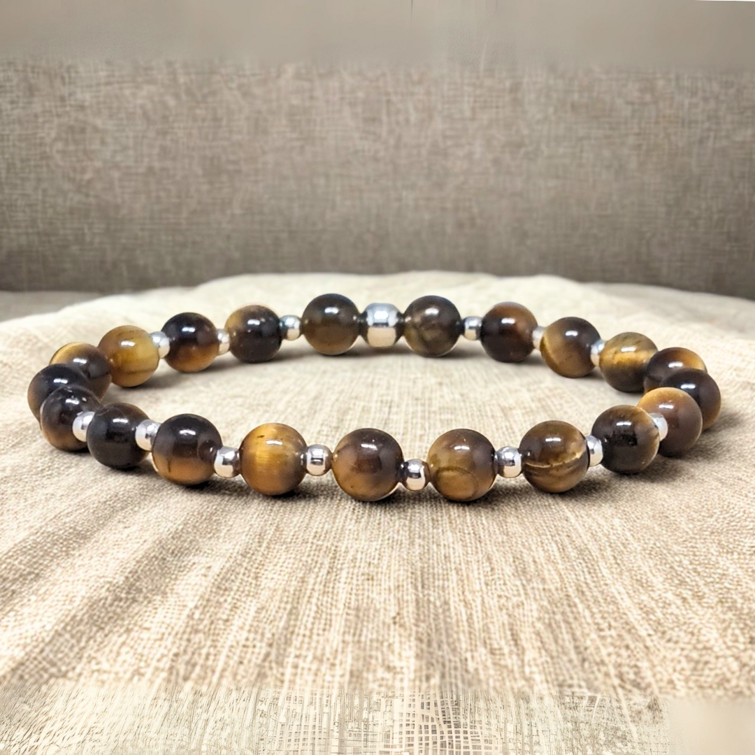 Bracelet en Œil de Tigre 6mm