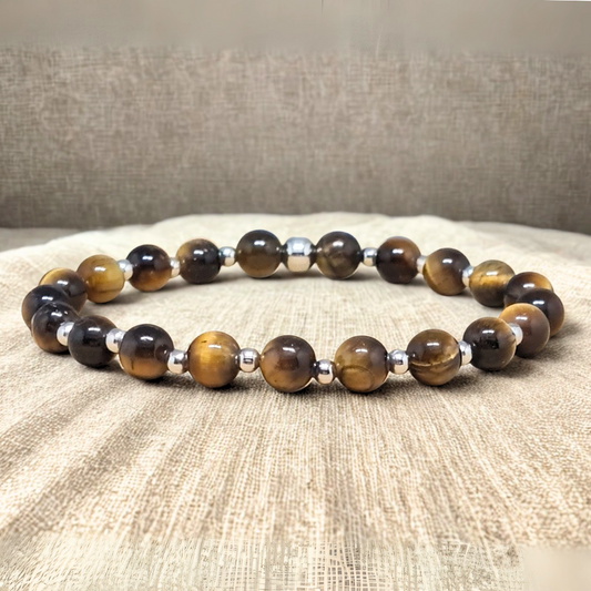 Bracelet en Œil de Tigre 6mm