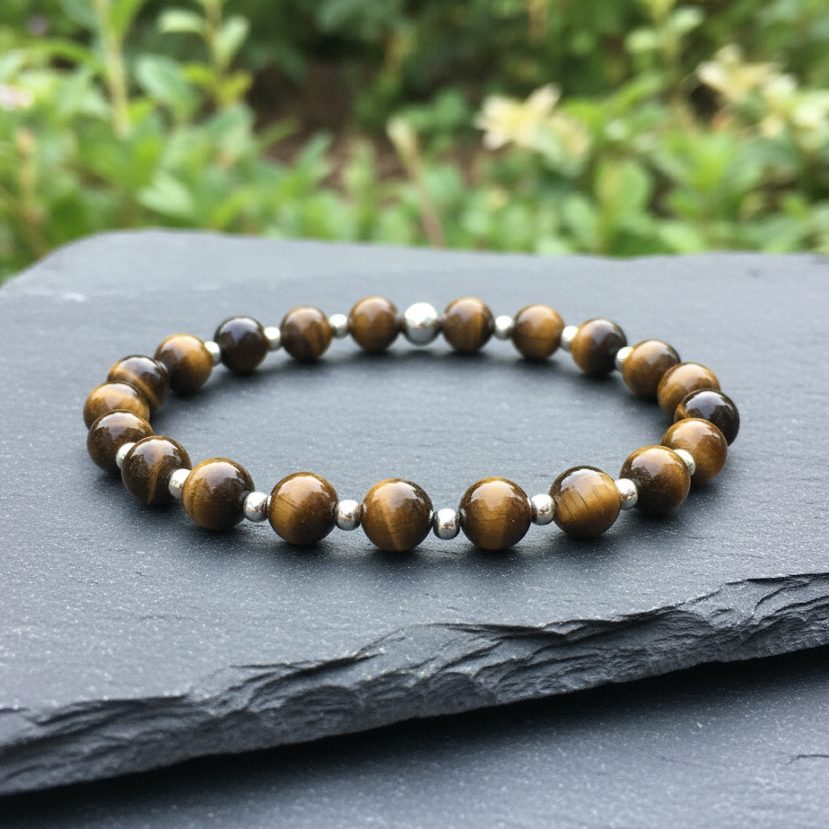 Bracelet en Œil de Tigre 6mm