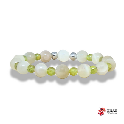 Bracelet en Péridot et Pierre de Lune