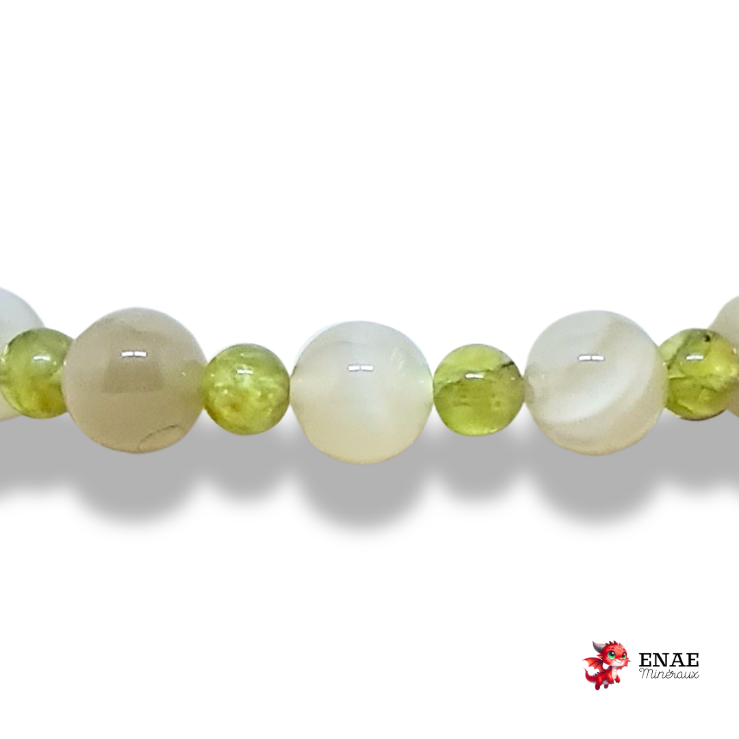 Bracelet en Péridot et Pierre de Lune