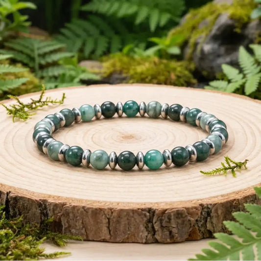 Bracelet en Emeraude 6mm - 15