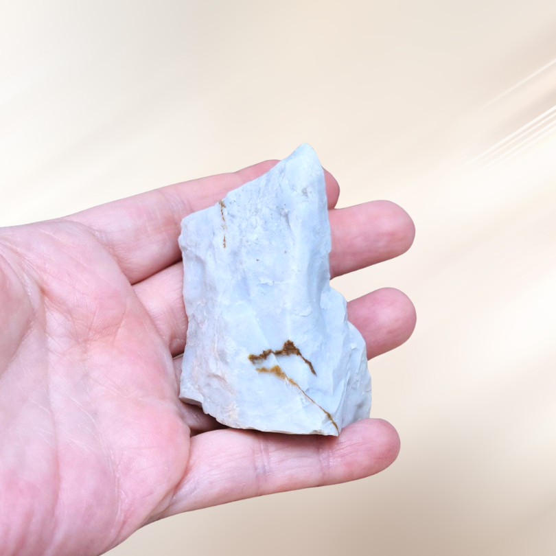calcédoine bleue, lithotherapie, pierre brute ENAE Mineraux